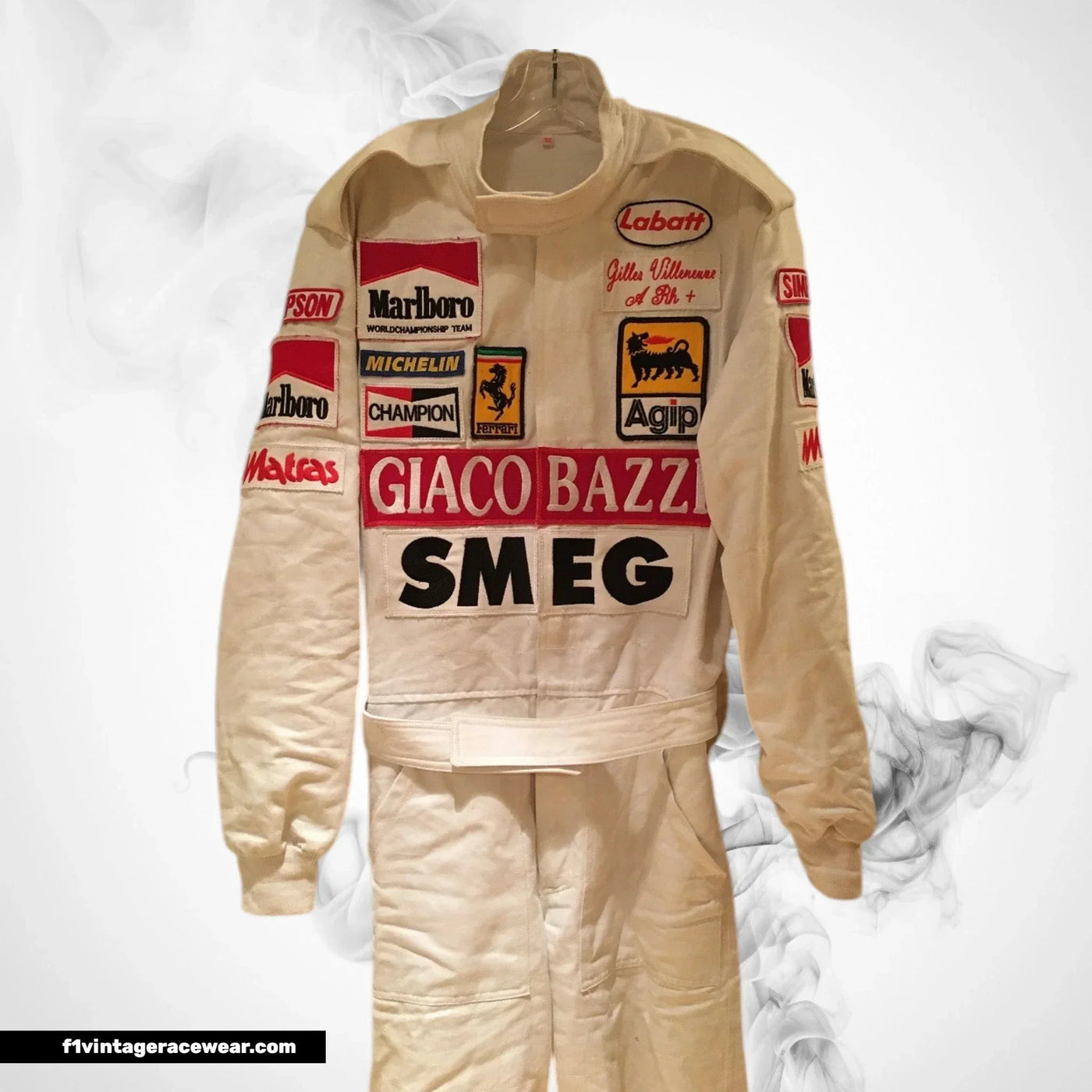 1982 Gilles Villeneuve Ferrari suit replica