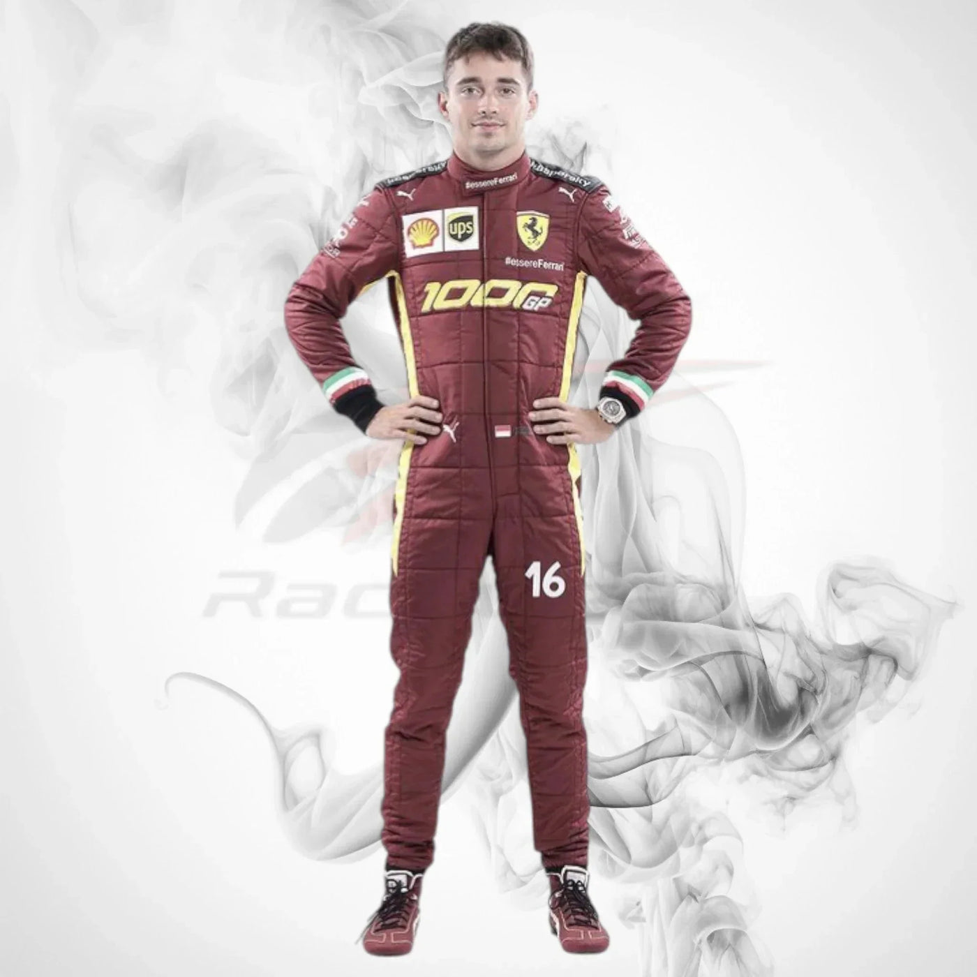 2020 Charles Leclerc Ferrari 1000 GP F1 Race Suit