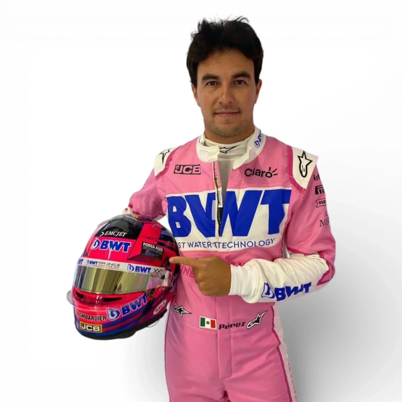 2020 Sergio Pérez BWT Racing Point F1 Race Suit – Formula 1 Pink Edition