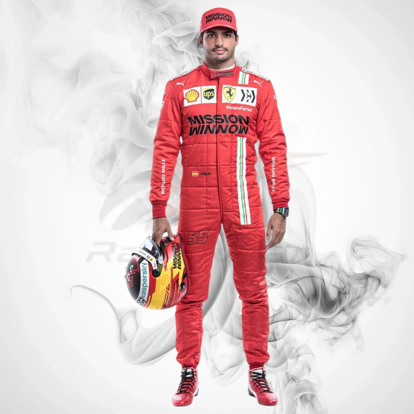 2021 Carlos Sainz Ferrari Mission Winnow F1 Race Suit