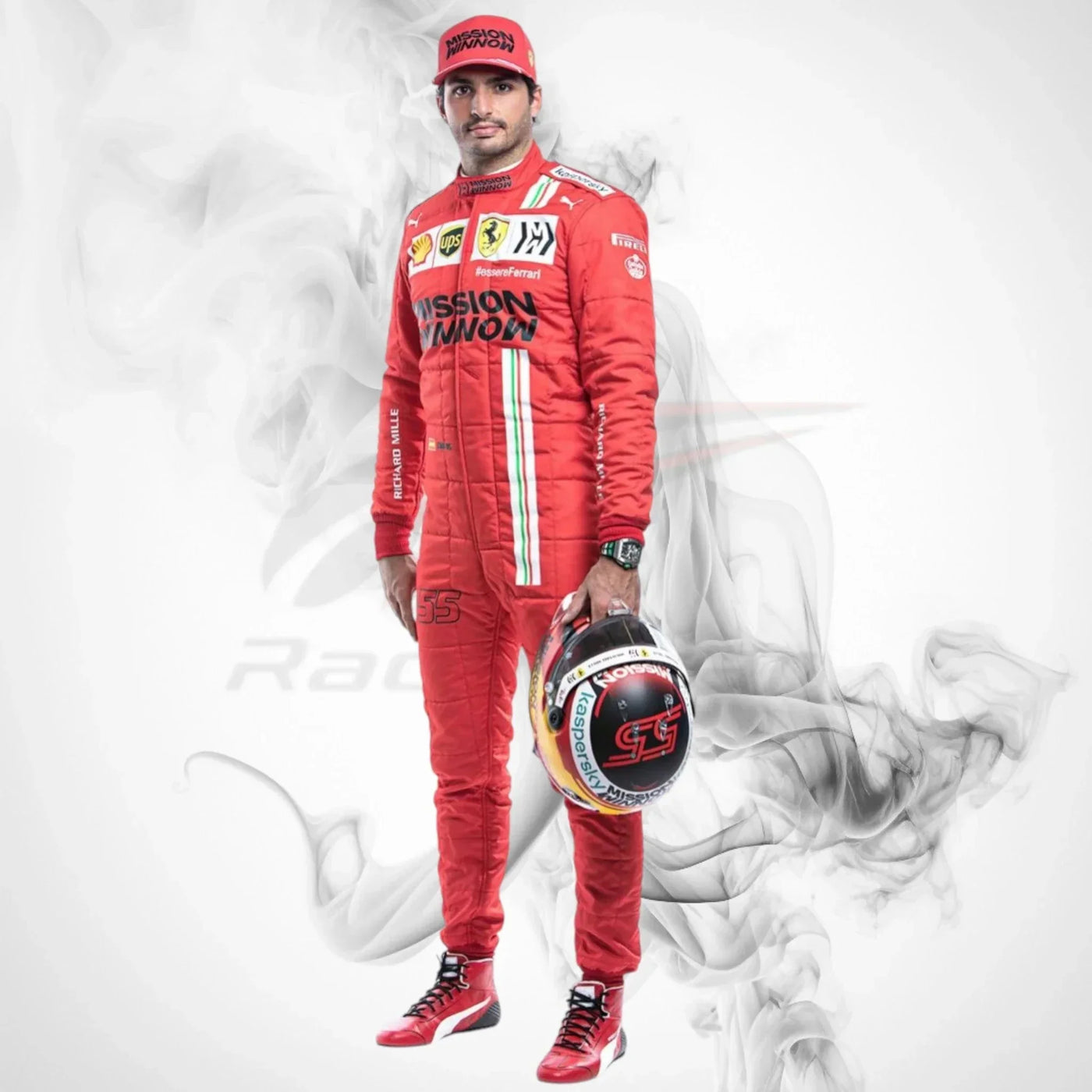 2021 Carlos Sainz Ferrari Mission Winnow F1 Race Suit