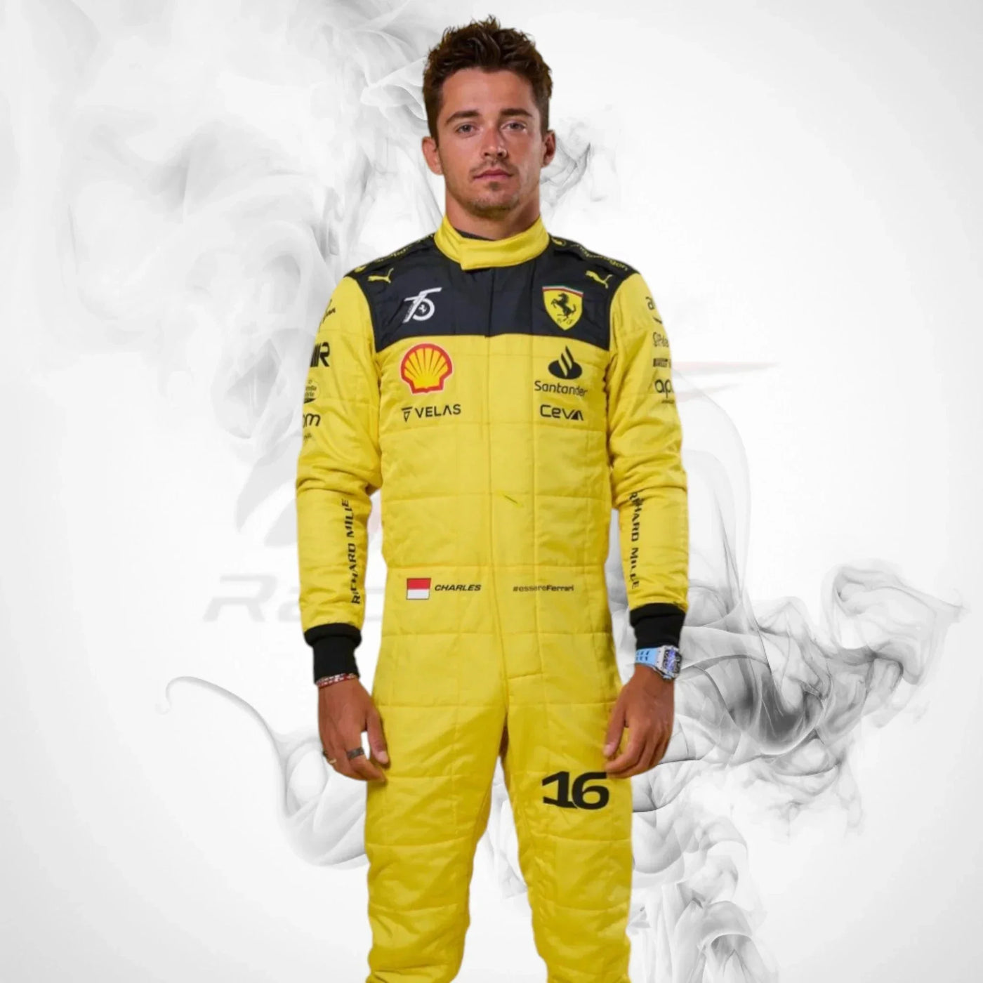 2022 Charles Leclerc Ferrari 75th Anniversary F1 Race Suit
