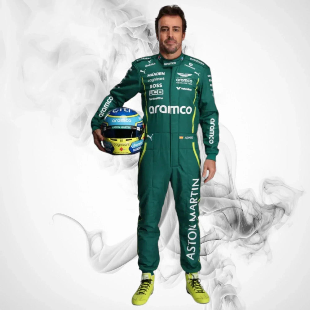 2025 Fernando Alonso Aston Martin F1 Race Suit Replica