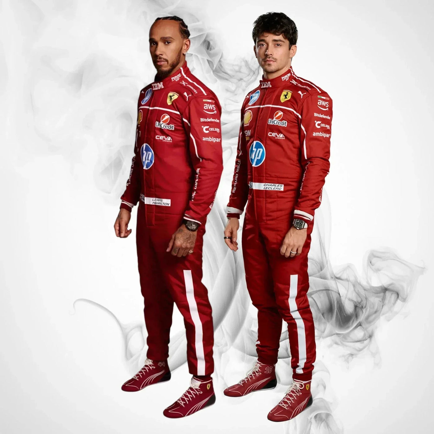 2025 Ferrari F1 Racing Team Suit | Charles Leclerc & Lewis Hamilton