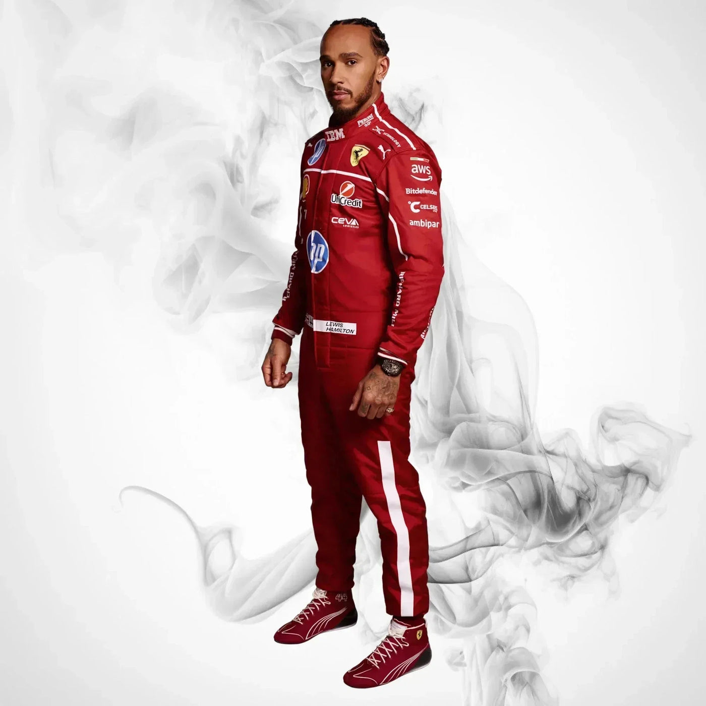 2025 Ferrari F1 Racing Team Suit | Charles Leclerc & Lewis Hamilton