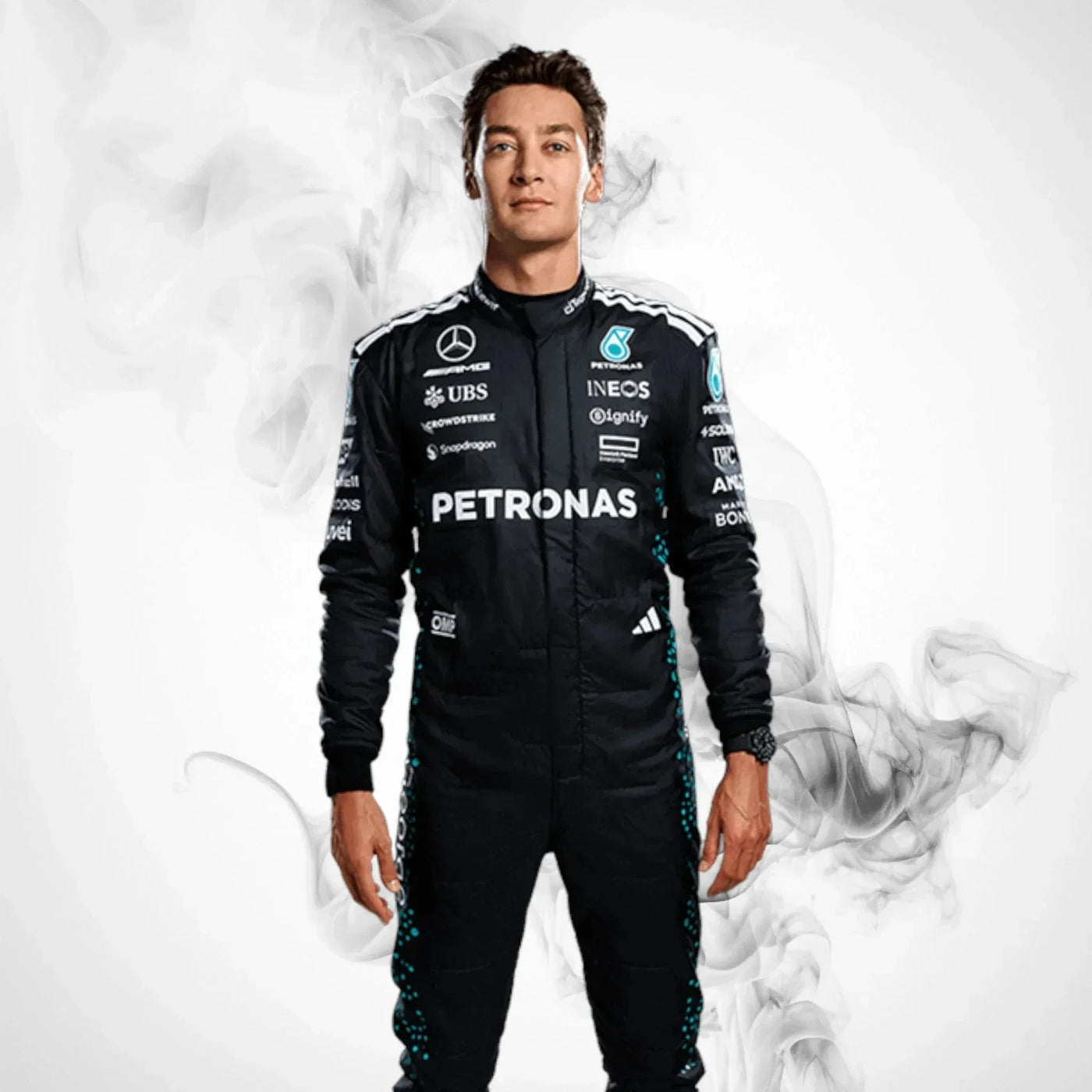 2025 George Russell Mercedes F1 Race Jumpsuit Replica