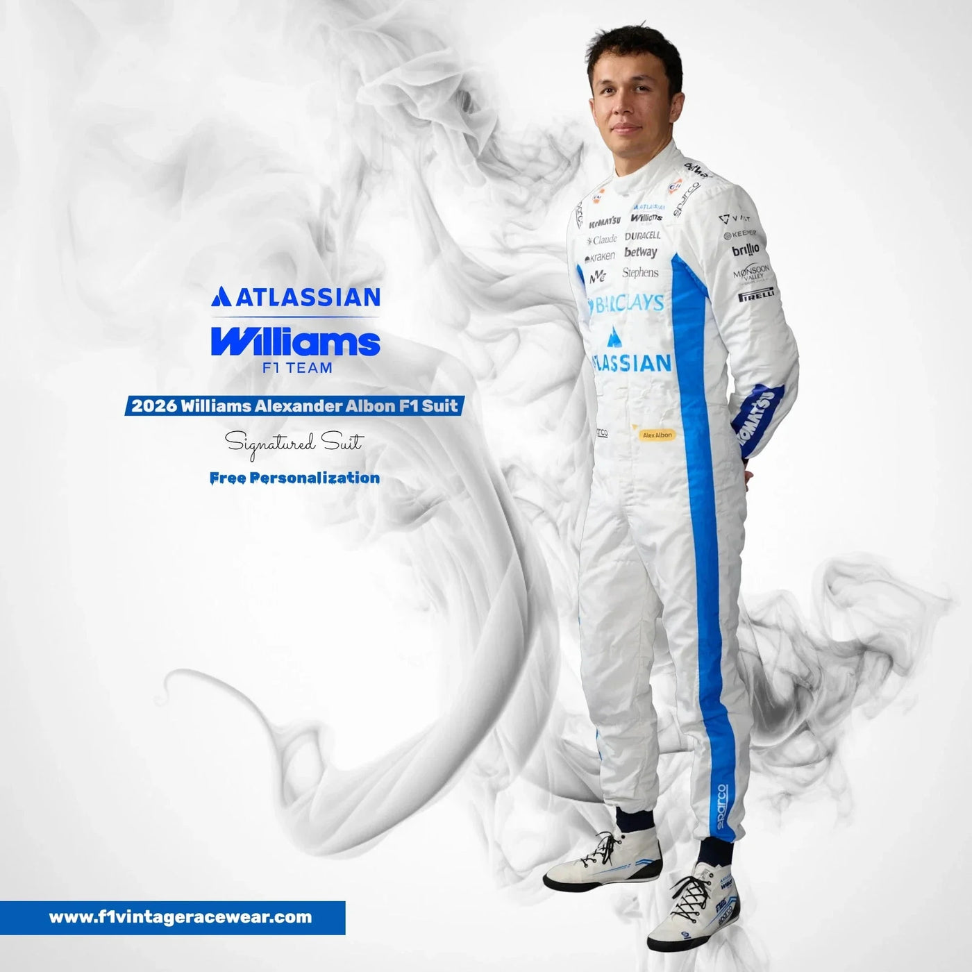 2026 Alexander Albon Williams Racing F1 Driver Jumpsuit Replica