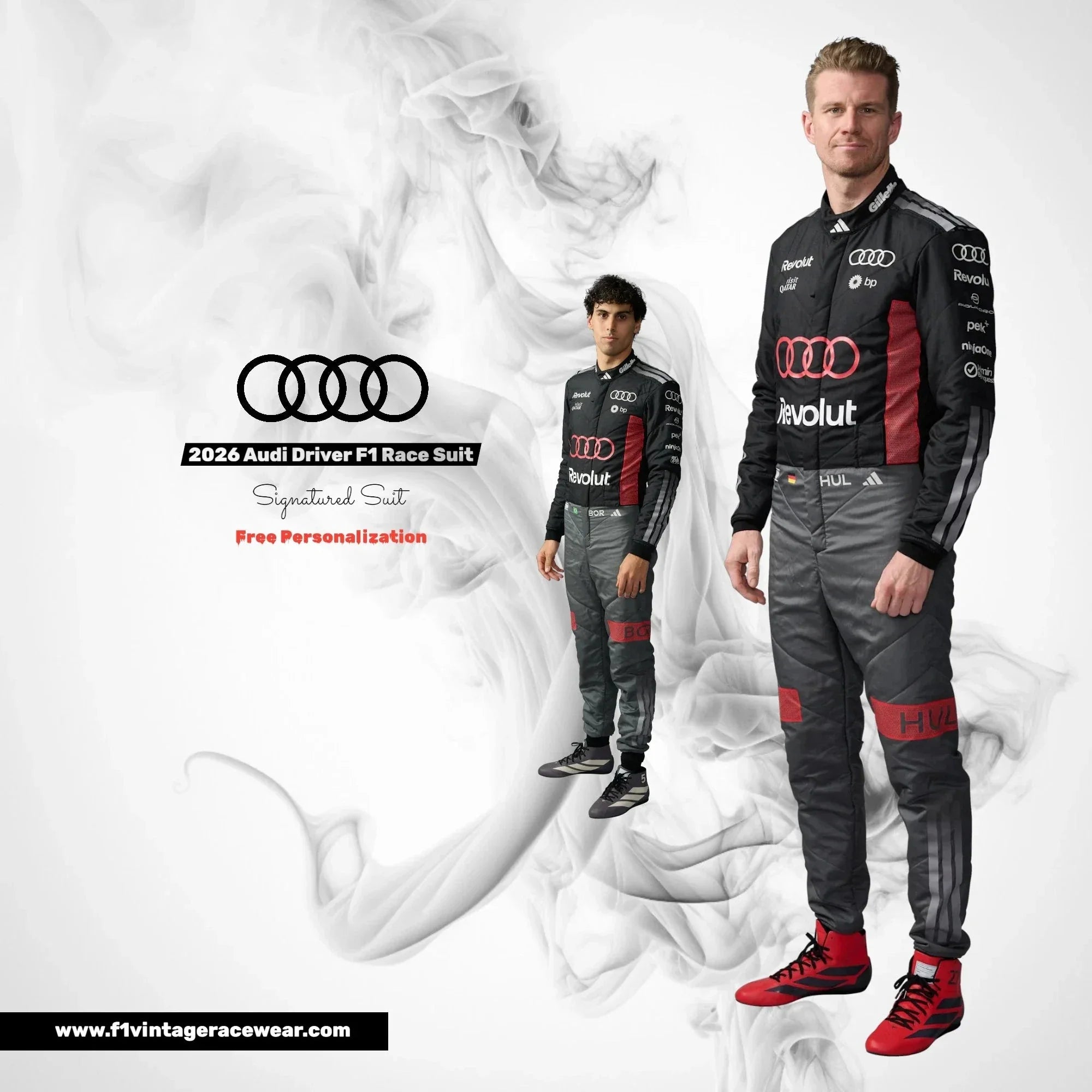 2026 Audi Formula 1 Team Driver Race Suit Replica – Kids & Adults