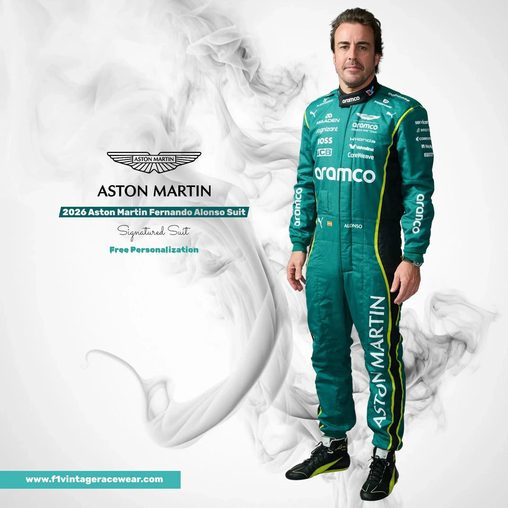 2026 Fernando Alonso Aston Martin F1 Racing Replica Jumpsuit