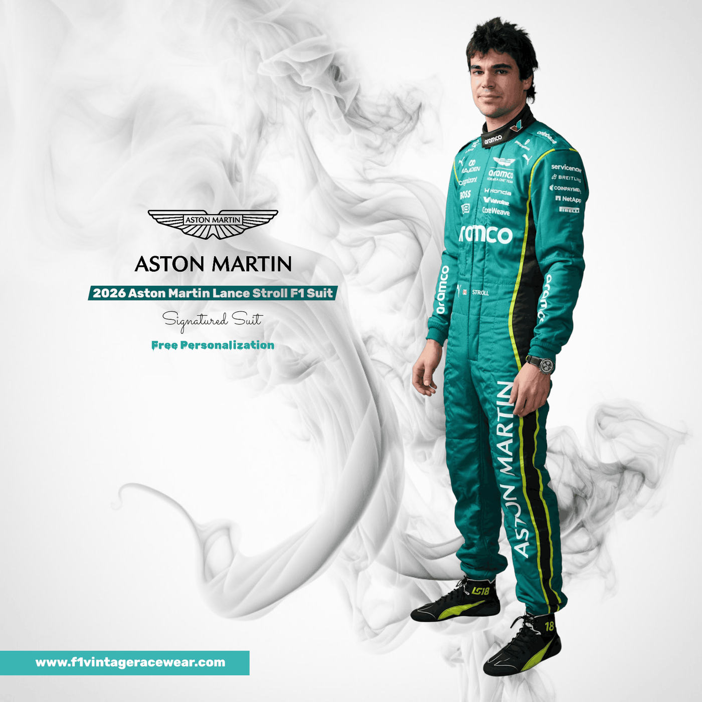 2026 Lance Stroll Aston Martin F1 Racing Replica Jumpsuit