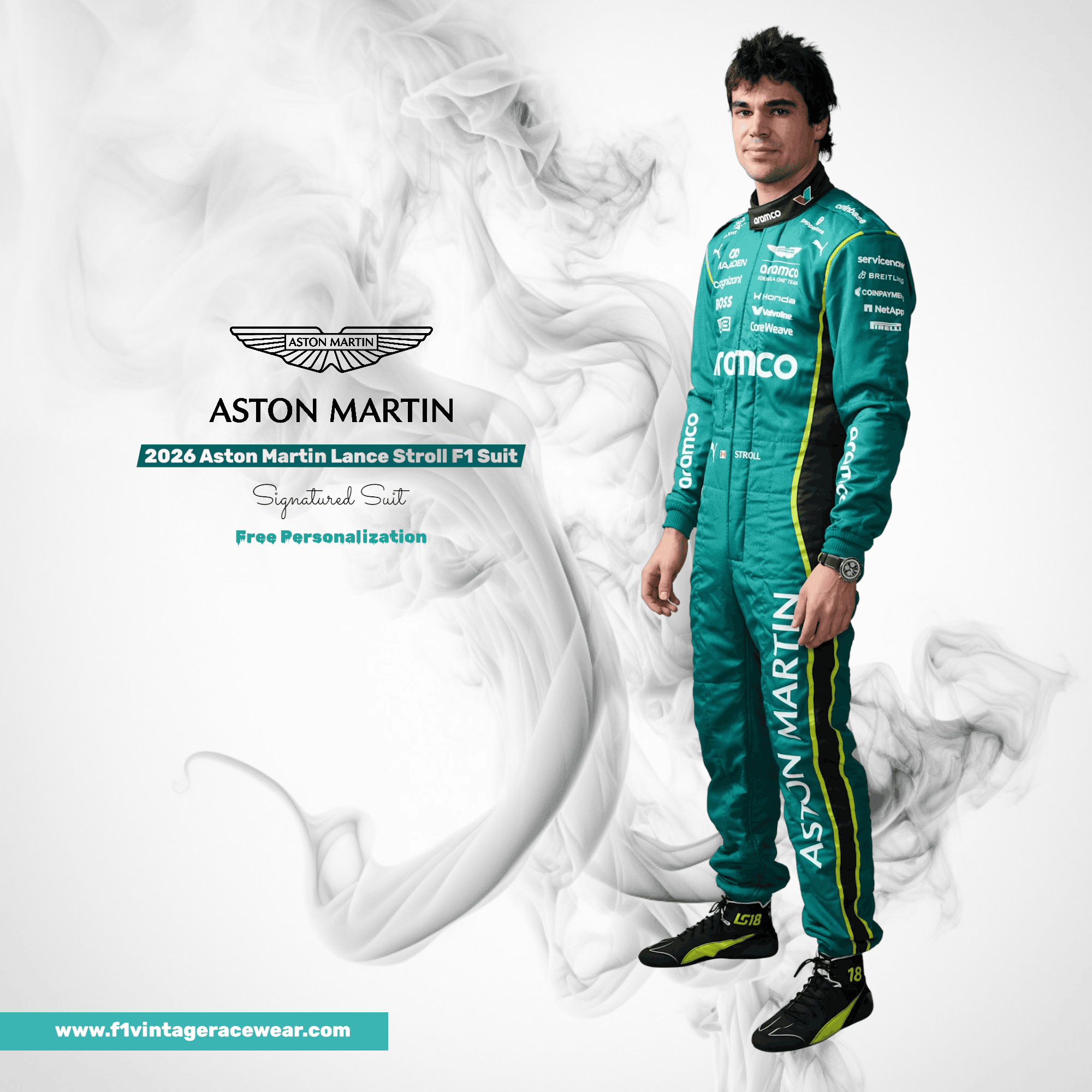 2026 Lance Stroll Aston Martin F1 Racing Replica Jumpsuit