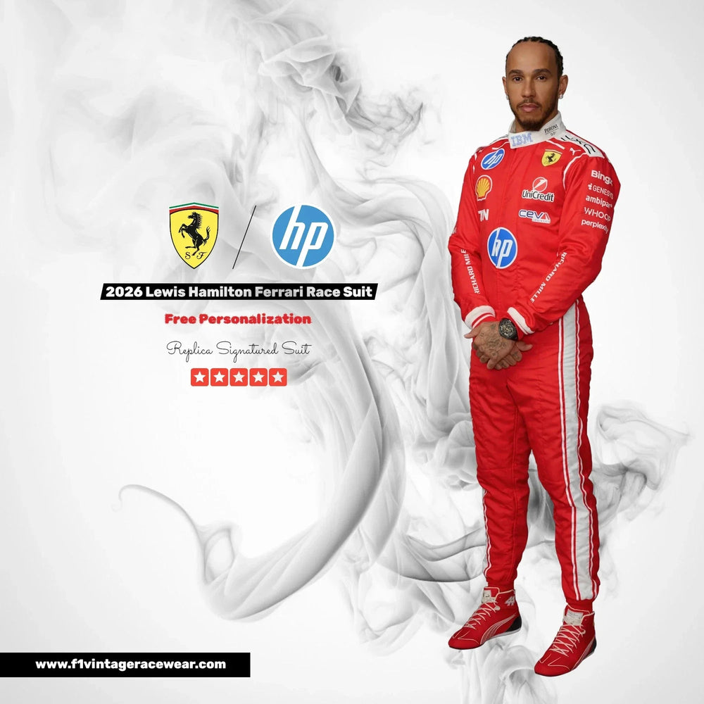 2026 Lewis Hamilton Ferrari HP F1 Replica Race Suit