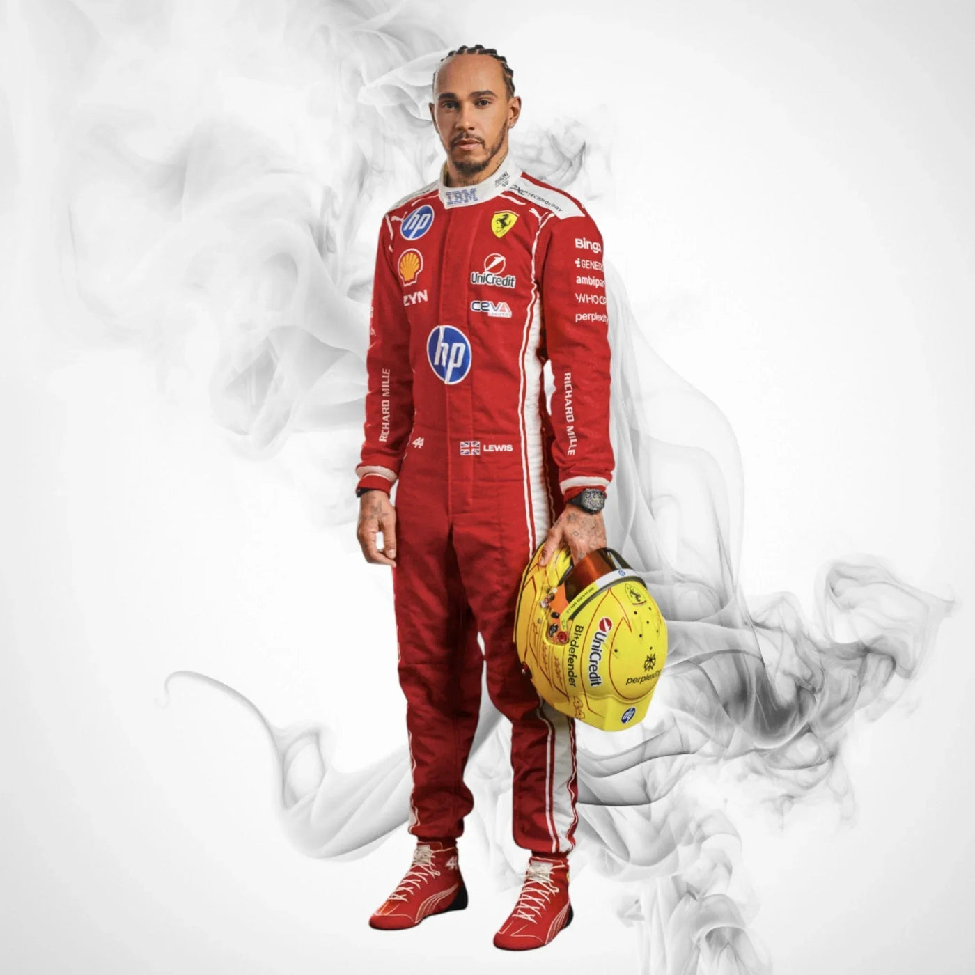 2026 Lewis Hamilton Ferrari HP F1 Replica Race Suit
