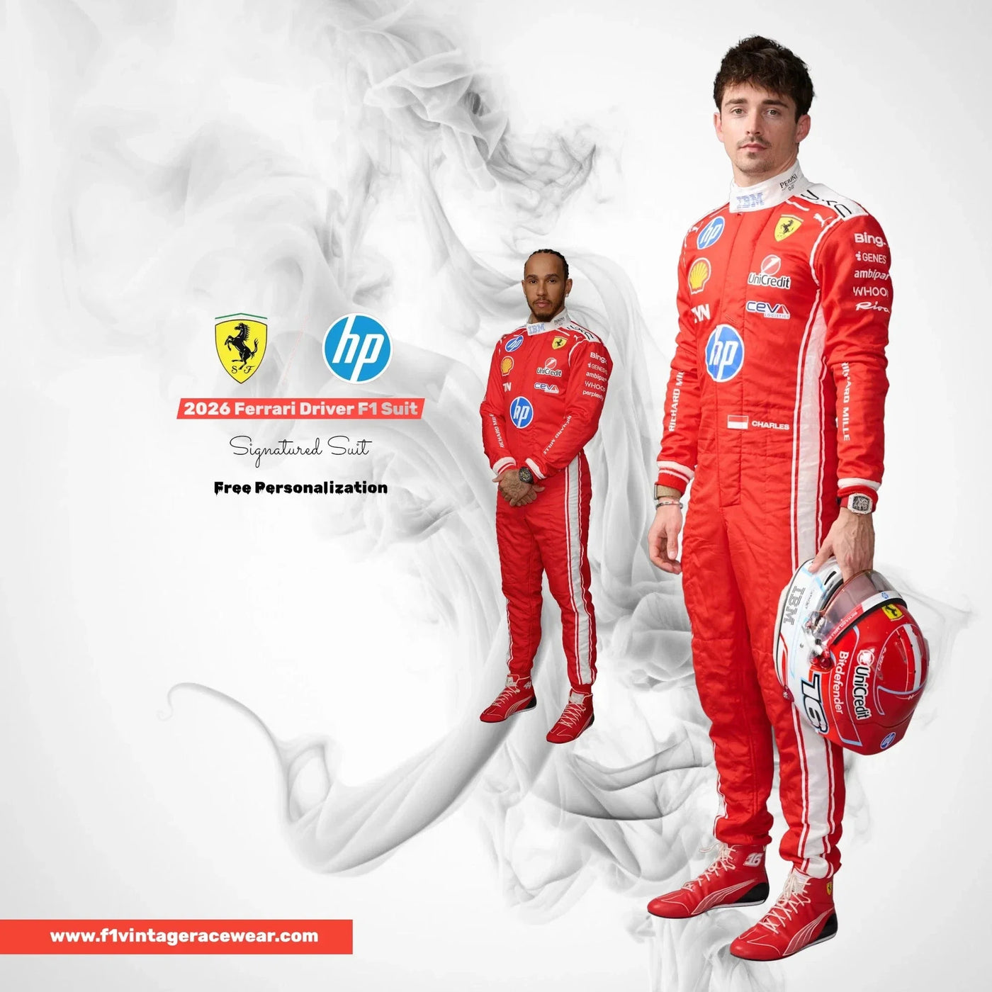 2026 Scuderia Ferrari HP Formula 1 Drivers Racing Replica Costumes