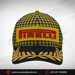 Pirelli Podium Special Edition Great Britain Silverstone GP 1st Place Hat - Houndstooth Yellow/Black