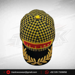 Pirelli Podium Special Edition Great Britain Silverstone GP 1st Place Hat - Houndstooth Yellow/Black