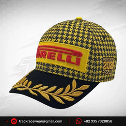 Pirelli Podium Special Edition Great Britain Silverstone GP 1st Place Hat - Houndstooth Yellow/Black