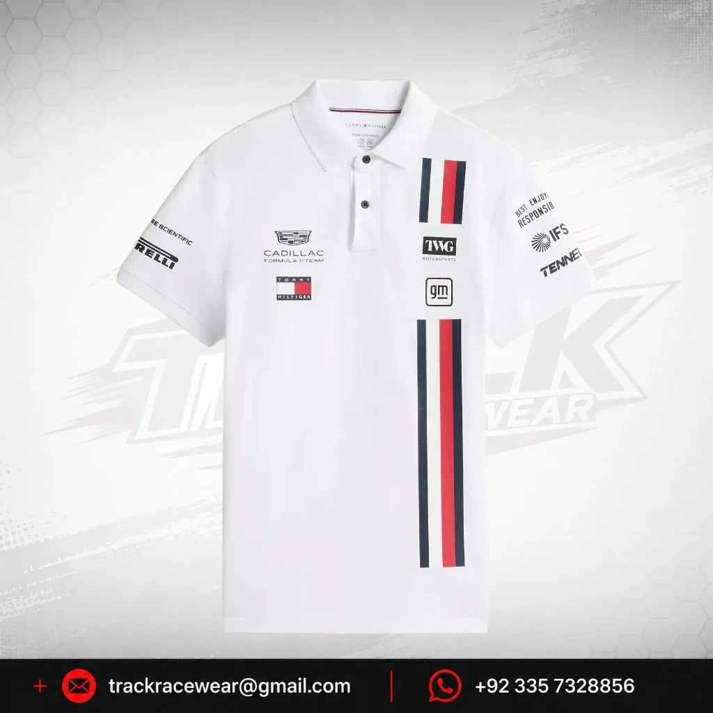 Cadillac F1 Racing 2026 Special Edition Silverstone GP Team Polo Shirt - White