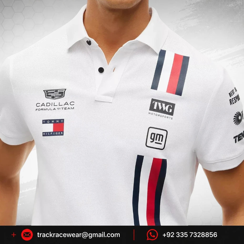 Cadillac F1 Racing 2026 Special Edition Silverstone GP Team Polo Shirt - White