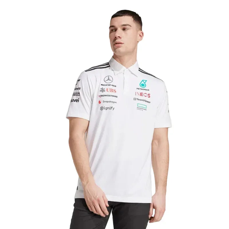 Mercedes-AMG F1 adidas 2025 Team Polo white