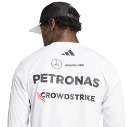 Mercedes-AMG F1 adidas 2025 Long Sleeve Driver T-shirt white