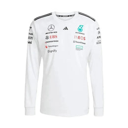 Mercedes-AMG F1 adidas 2025 Long Sleeve Driver T-shirt white