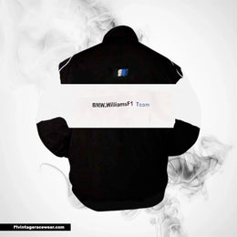 BMW Williams Team F1 Racing Jacket Black and White Motorsport Style