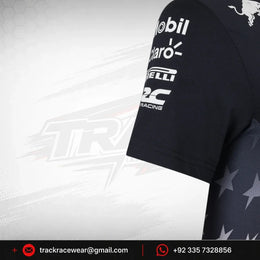 Red Bull Racing F1 Women's Special Edition America Race Team T-Shirt- Navy
