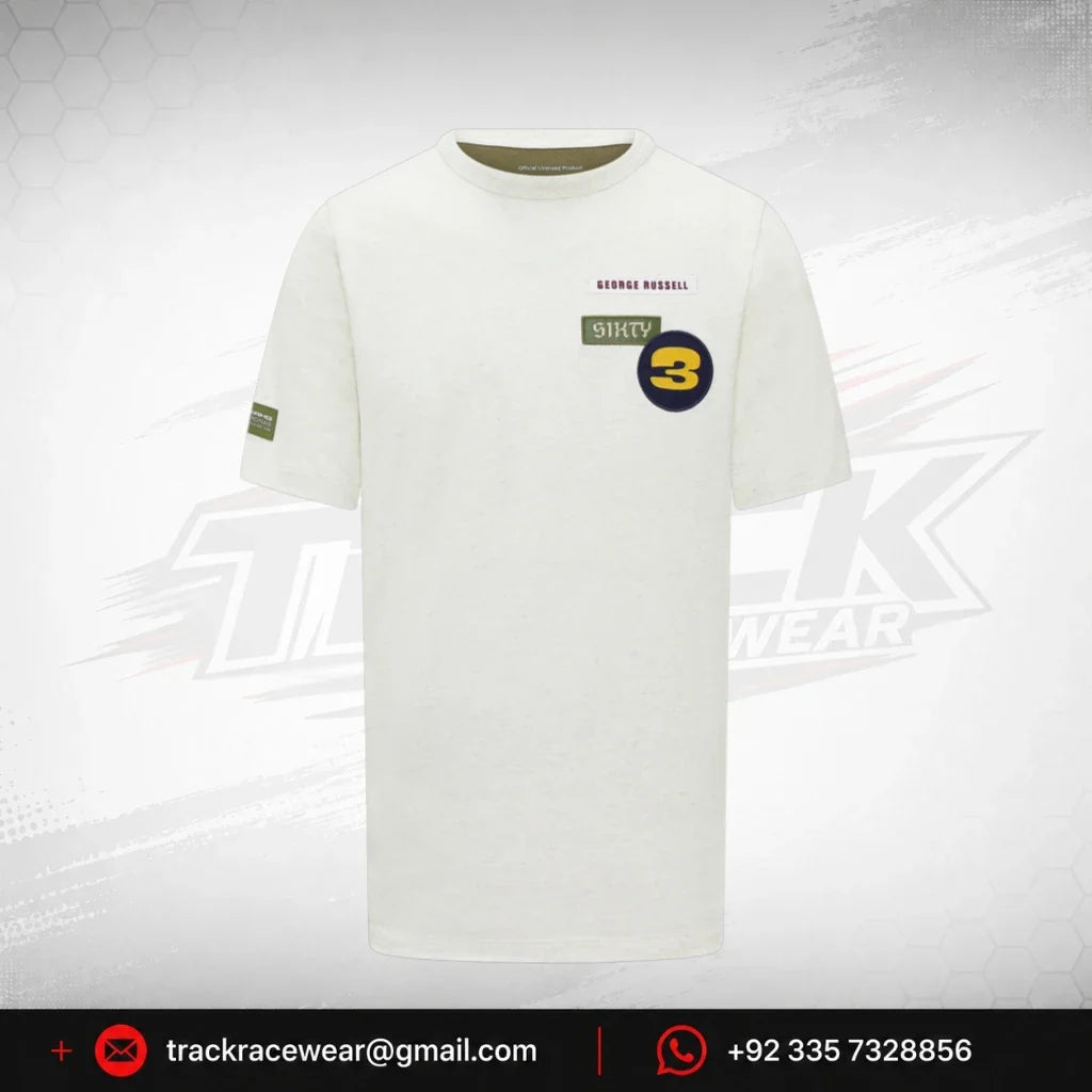 Mercedes Benz F1 Special Edition George Russell Vintage T-Shirt -Beige
