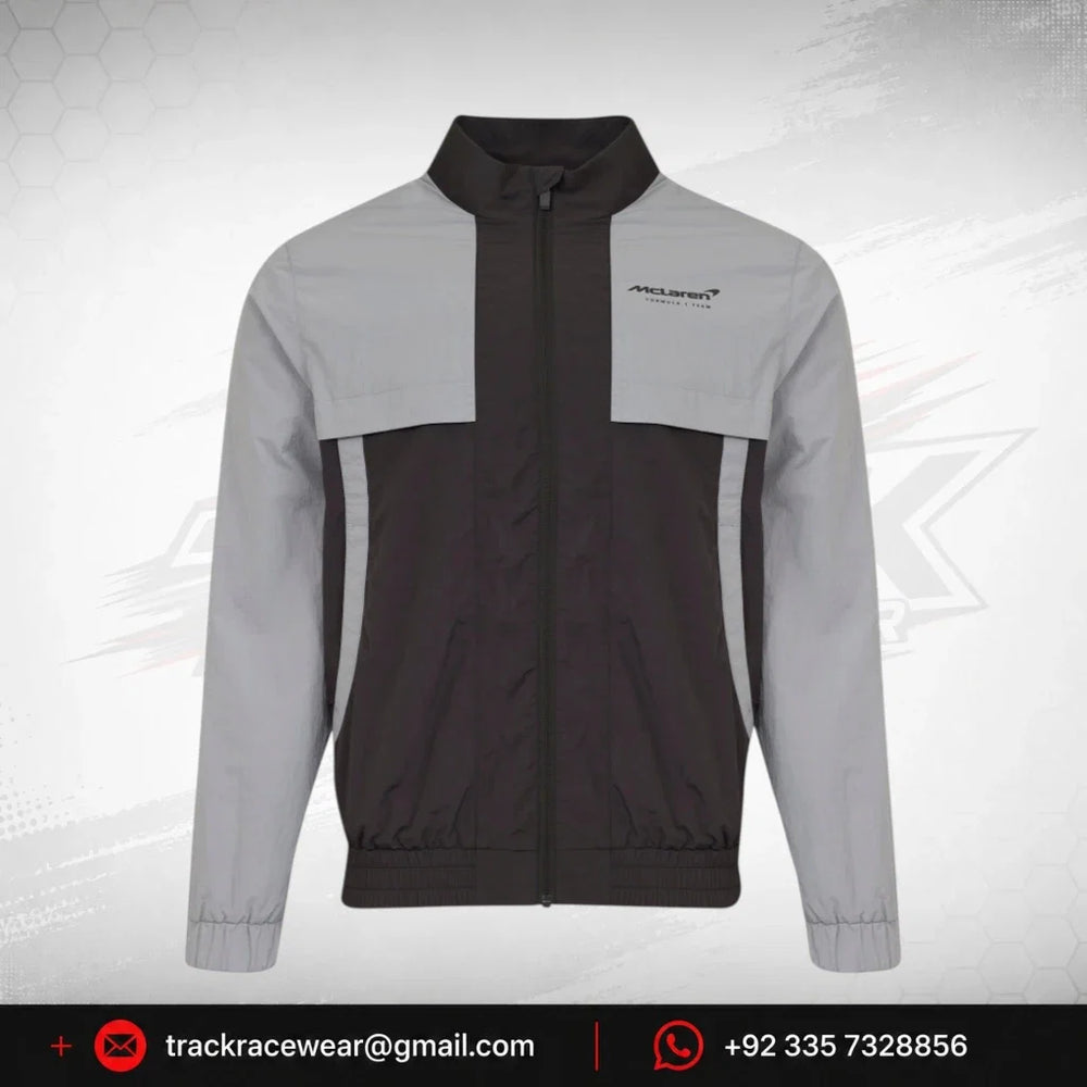 McLaren F1 Night Race Nylon Bomber Jacket - Gray