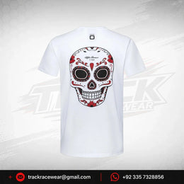 Alfa Romeo Racing F1 Men's Limited Edition Mexico GP Skull T-Shirt - Black/White