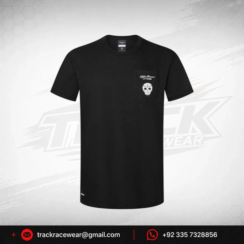 Alfa Romeo Racing F1 Men's Limited Edition Mexico GP Skull T-Shirt - Black/White