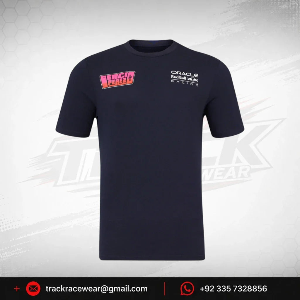 Red Bull Racing F1 Sergio "Checo" Perez Special Edition Mexico GP T-Shirt -Navy