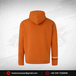 McLaren F1 Austin GP USA Hoodie – Burnt Orange Stripe Sleeve Racing Hoodie