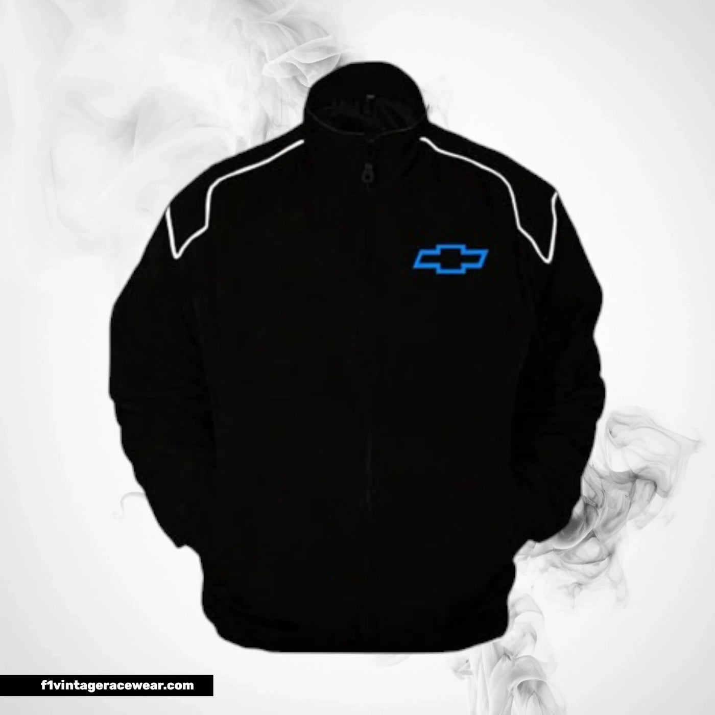 Chevy Racing Jacket Black Track Inspired Design