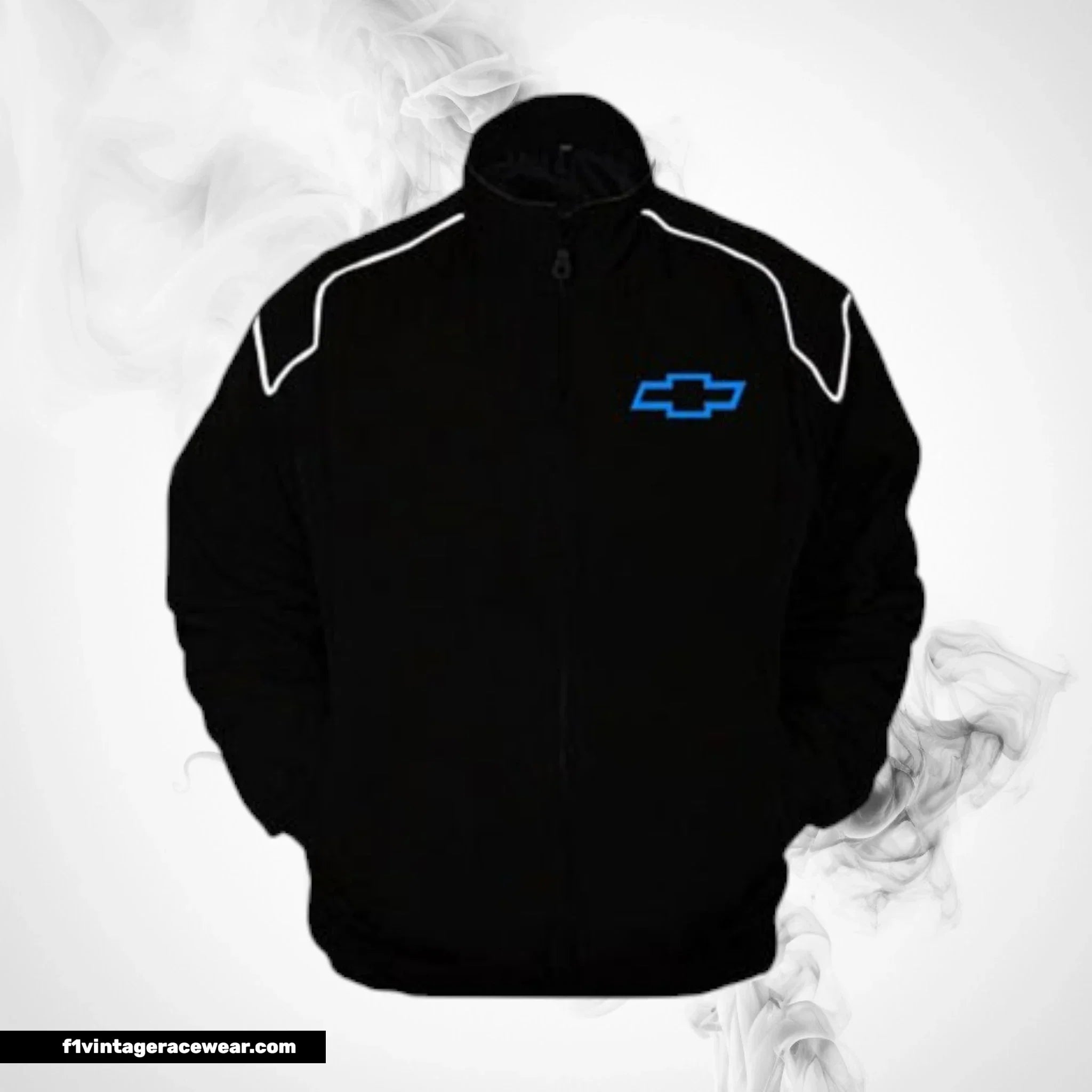 Chevy Racing Jacket Black Track Inspired Design