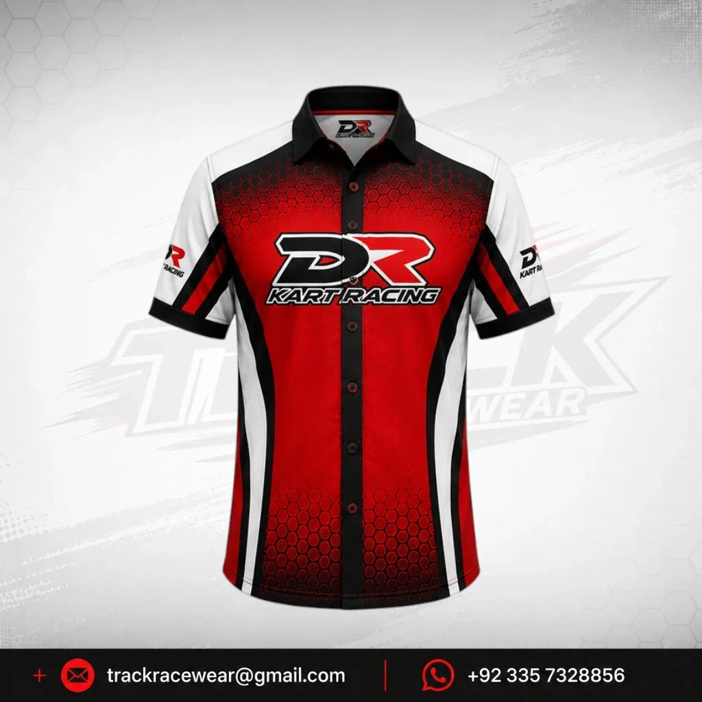Premium Custom Button-Down Kart Racing Shirt