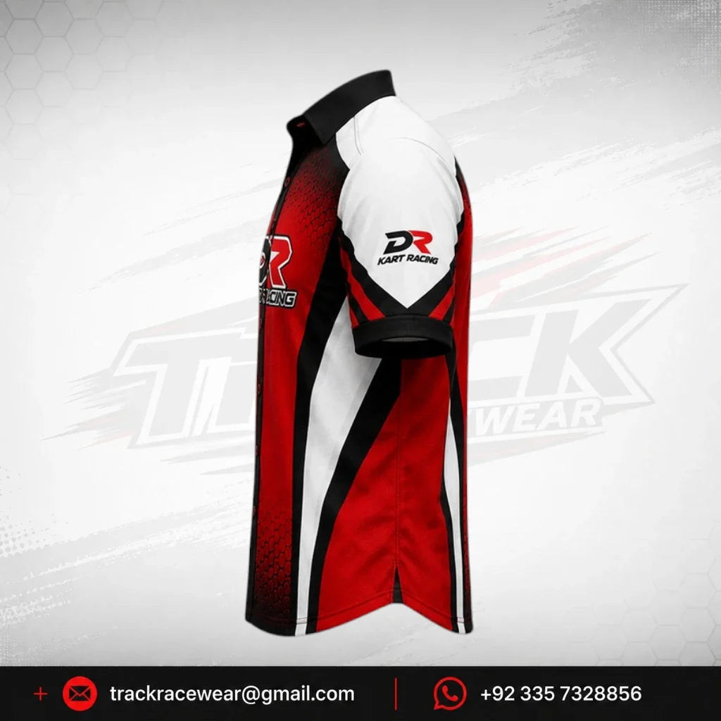 Premium Custom Button-Down Kart Racing Shirt