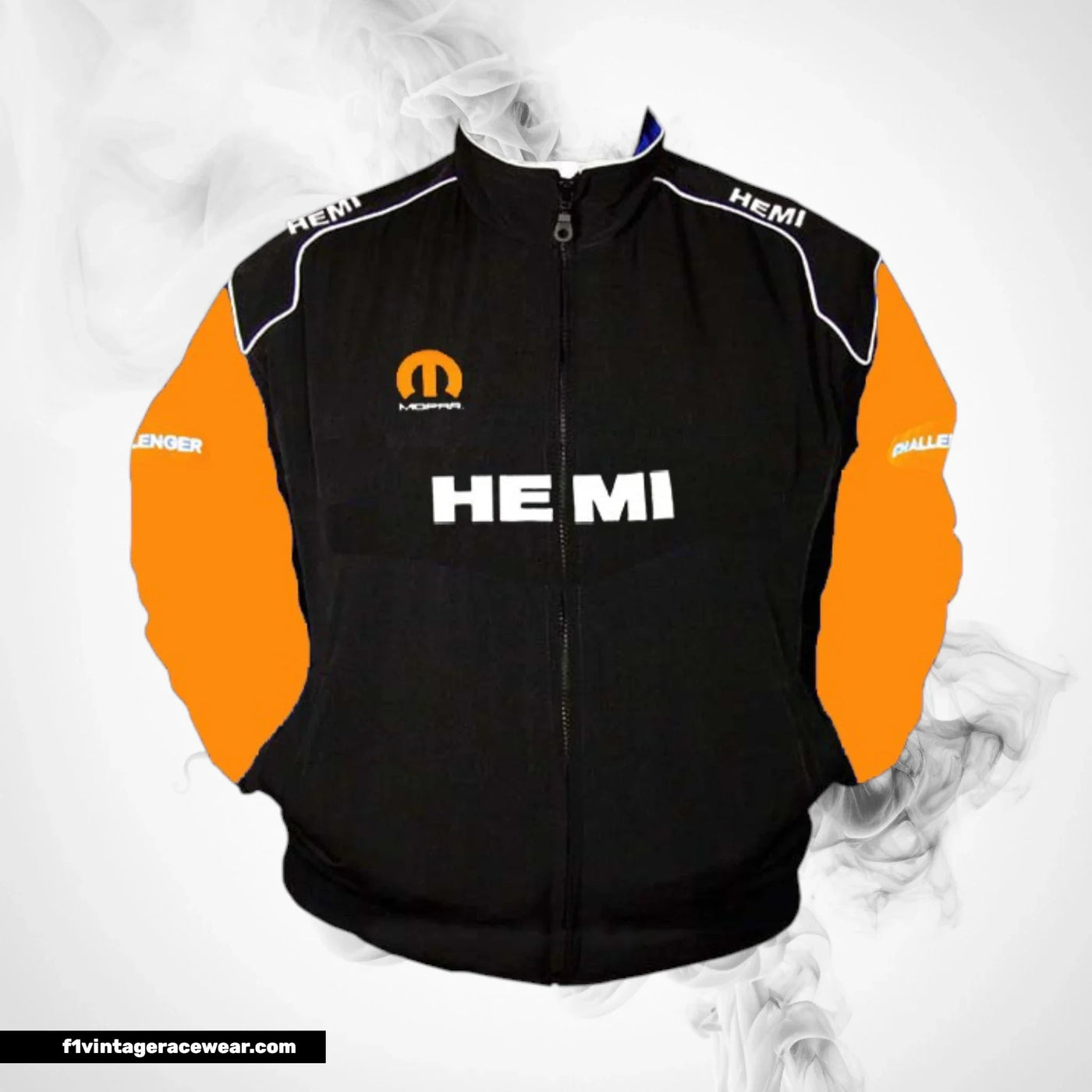 Dodge Hemi F1 Inspired Jacket Black Orange Racing Style