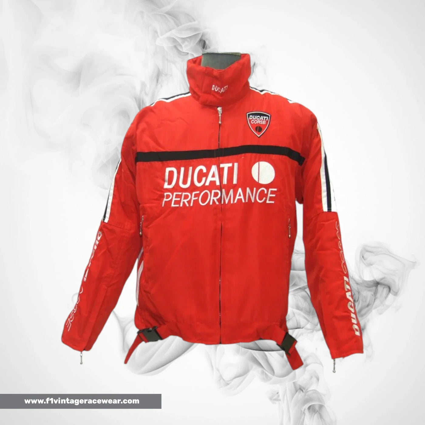 Ducati Corse MotoGP Inspired Jacket Red Black Trim Racing Jacket