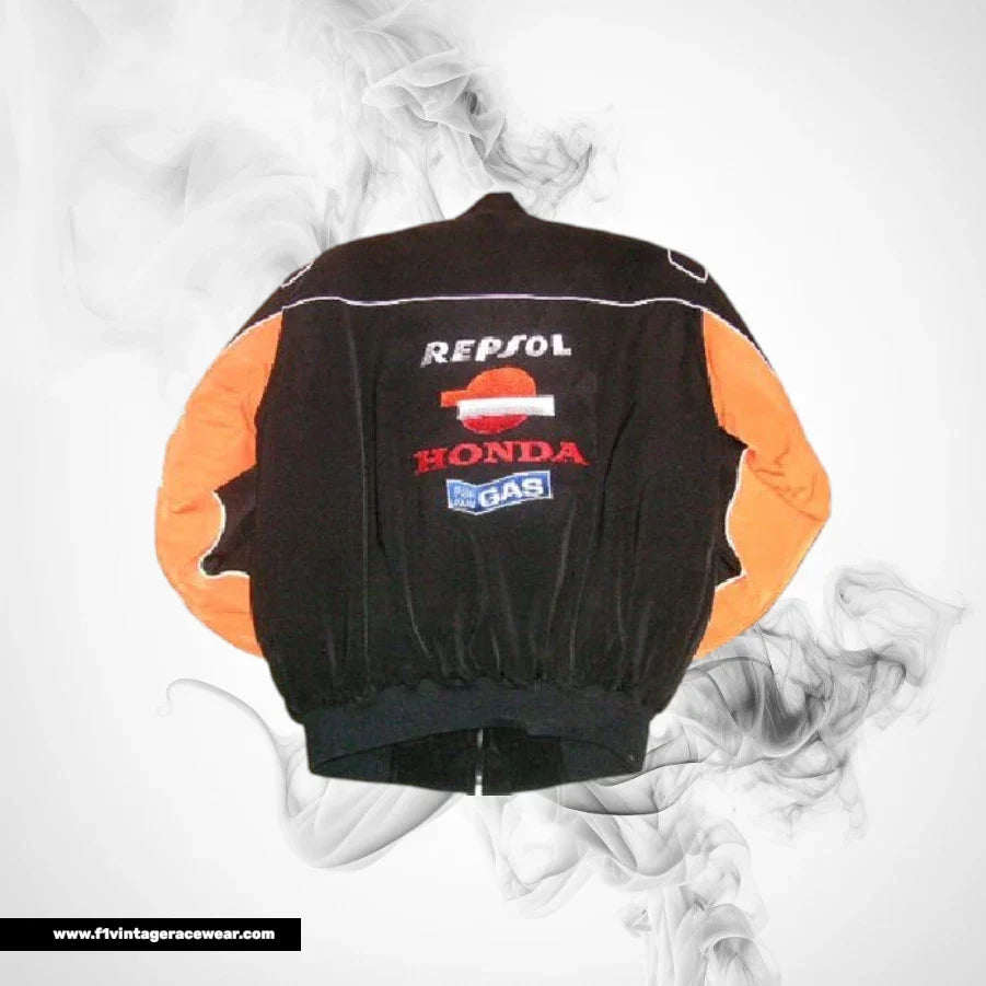 Honda Repsol Snap On Team Jacket Black Orange Track Edition