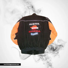 Honda Repsol Snap On Team Jacket Black Orange Track Edition