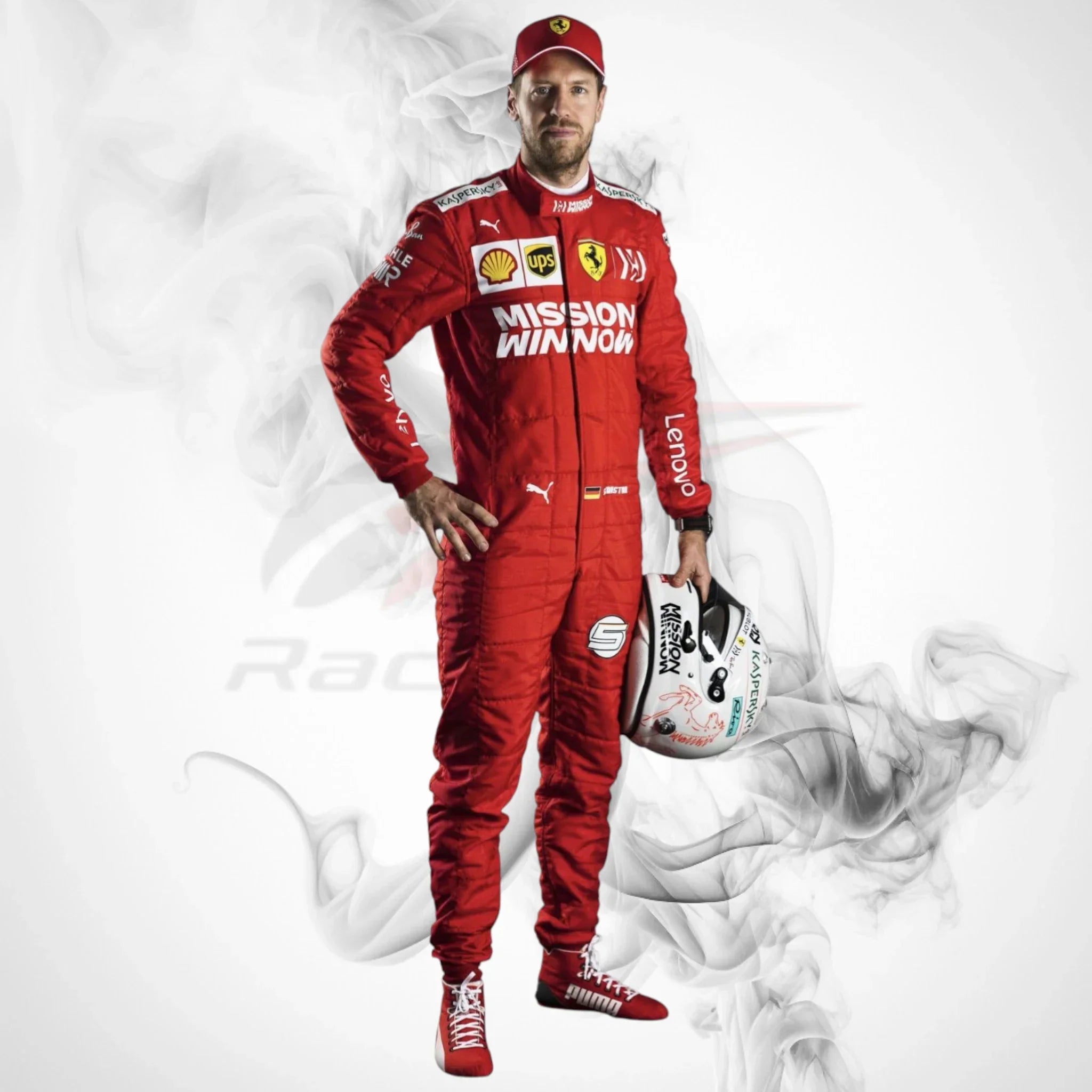 Sebastian Vettle 2019 Ferrari Mission Winnow F1 Suit