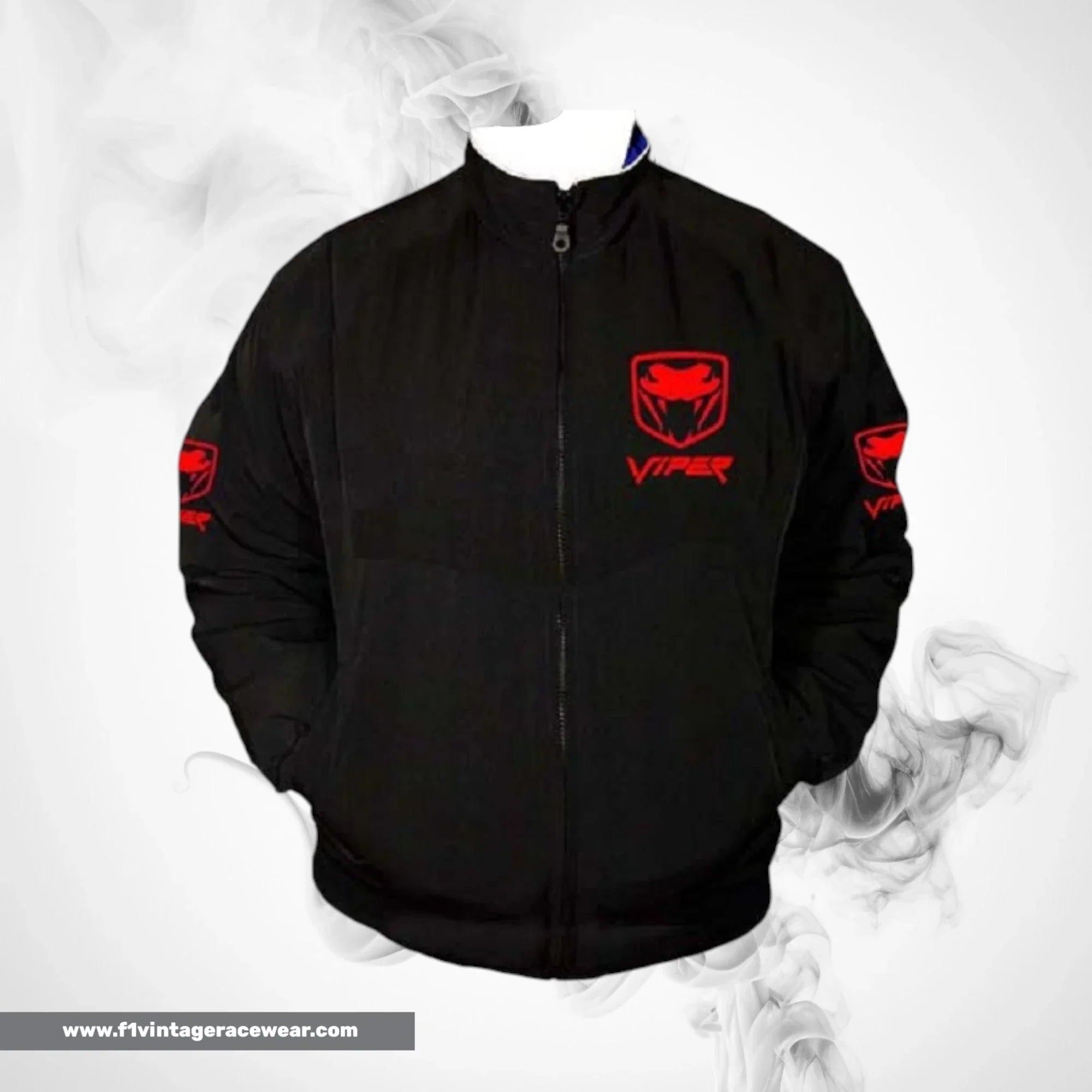 Dodge Viper Fangs F1 Inspired Jacket Black Red Racing Style
