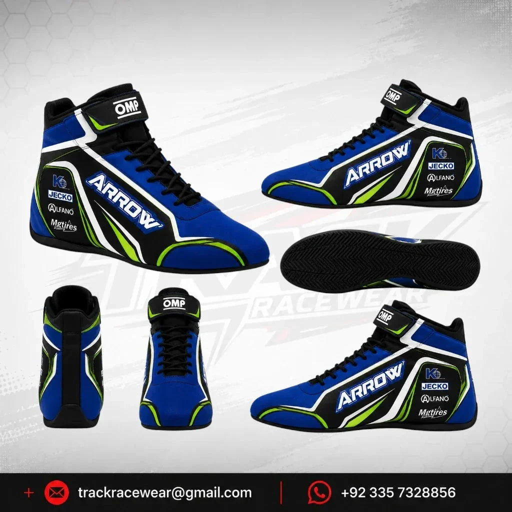 Arrow Kart Racing Shoes Blue & Lime