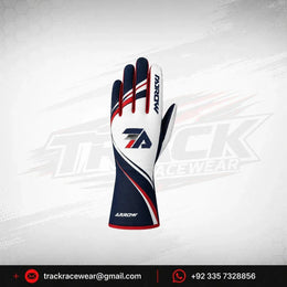 Arrow Lite Team Kart Racing Gloves Red White Navy
