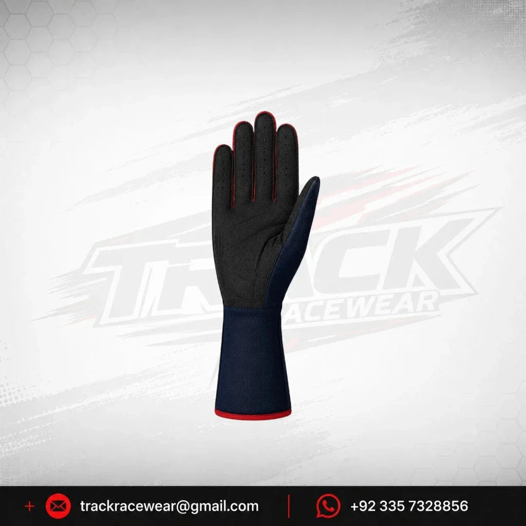 Arrow Lite Team Kart Racing Gloves Red White Navy