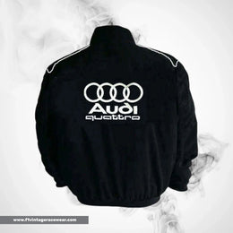 Audi Quattro Racing Jacket Black Motorsport Style