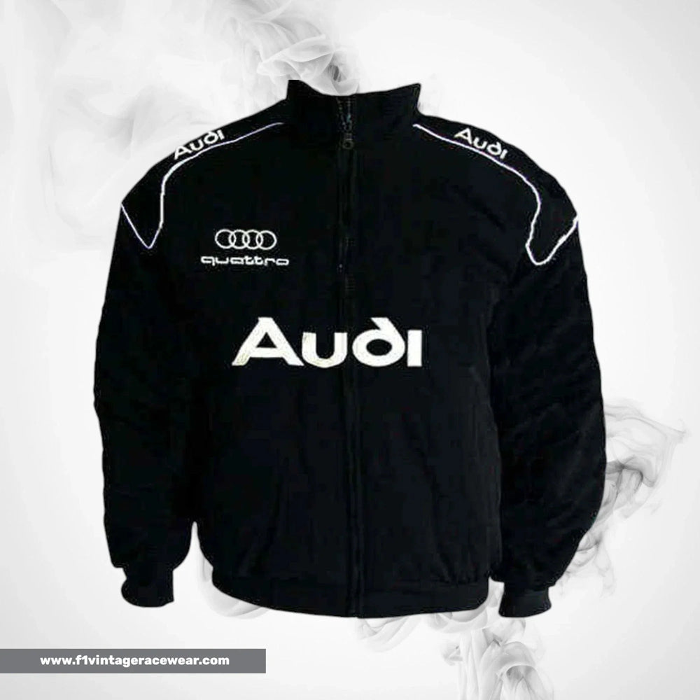 Audi Quattro Racing Jacket Black Motorsport Style