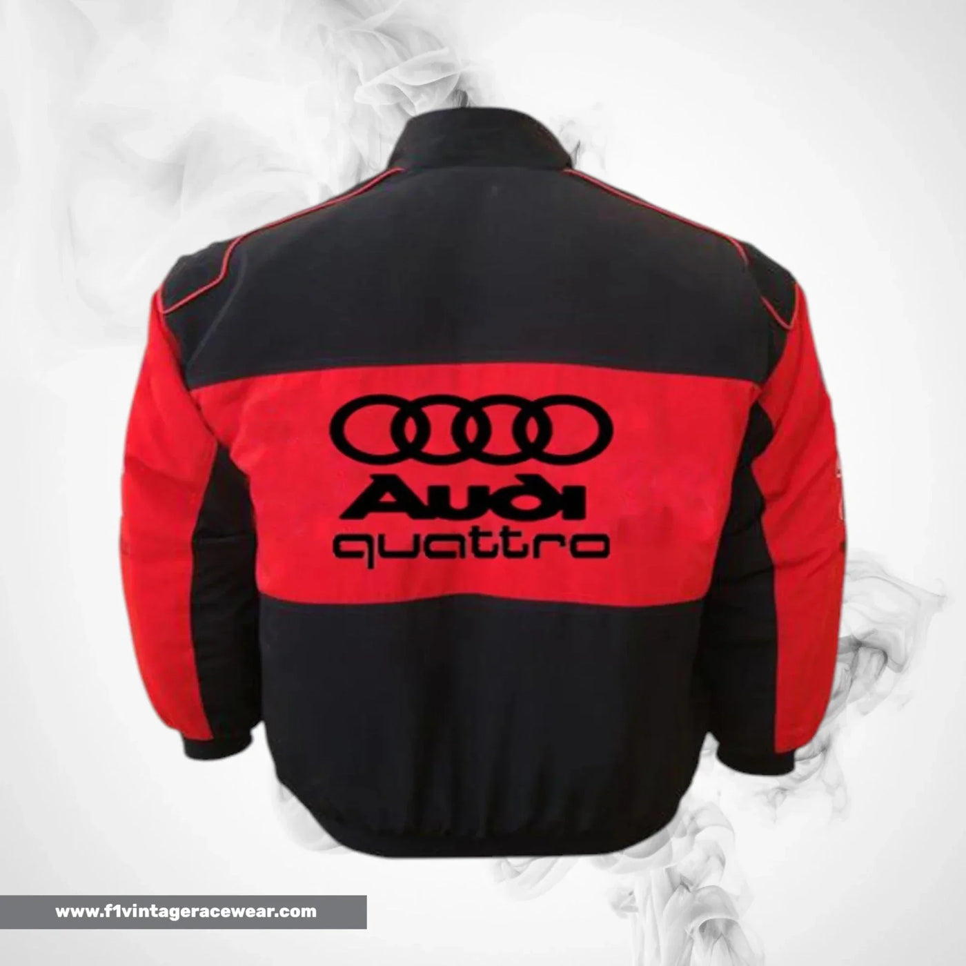 Audi Racing Jacket Black and Red Motorsport Style